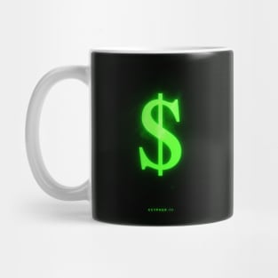 Neon dollar sign Mug